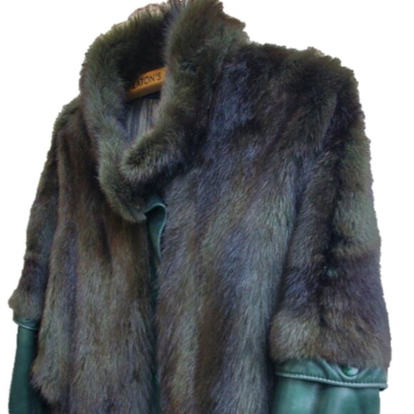 Vintage Retro Mink Fur & Leather Jacket / Waistcoat – Removable Sleeves - Picture 2 of 16